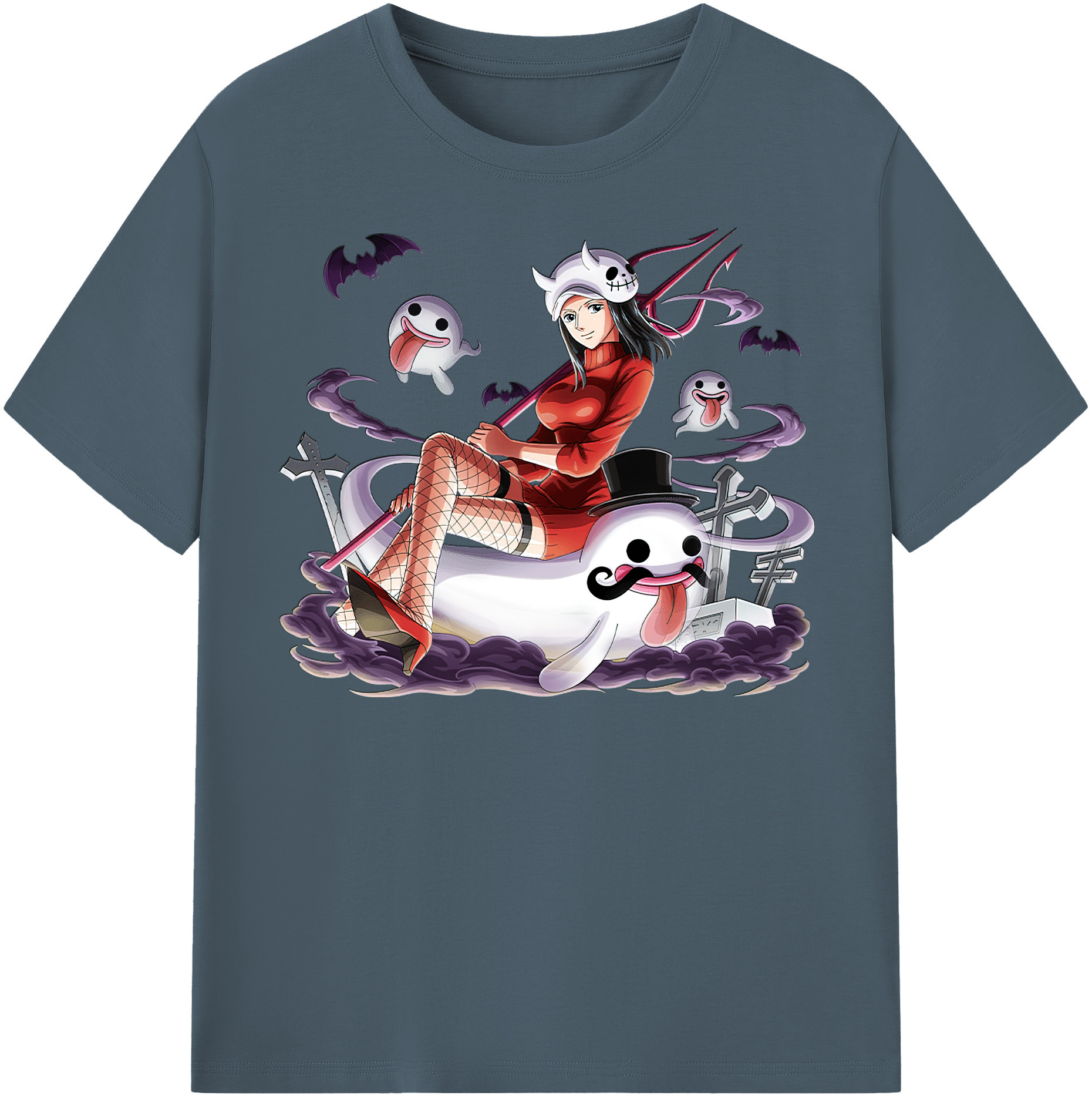 ワンピース ニコ・ロビン ONE PIECE Nico Robin 綿100％半袖Tシャツ（フロントプリント）